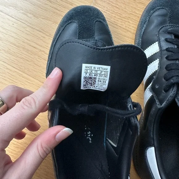 adidas Samba Black and White Sneakers - Picture 8 of 8